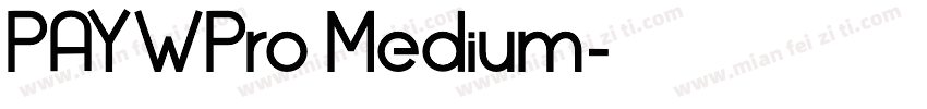 PAYWPro Medium字体转换